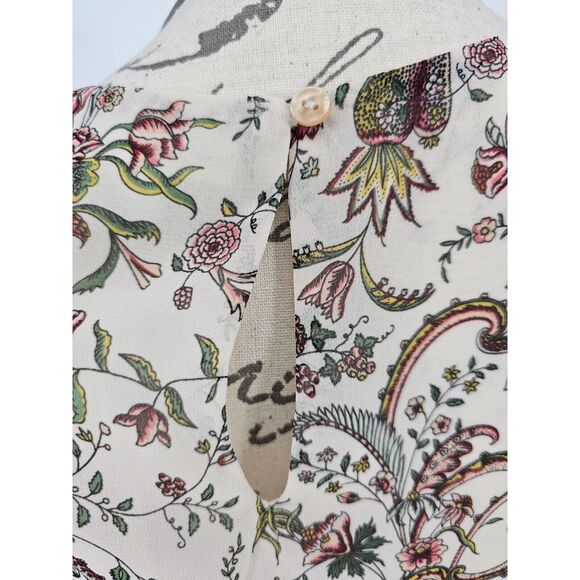 Max Studio Floral Sleeveless Trapeze Top Large - Picture 8 of 8